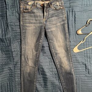 Zara Women's Faded Blue Skinny Jeans
